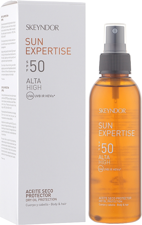 Солнцезащитное сухое масло для тела и волос SPF50 - Skeyndor Sun Expertise Dry Oil Protection  — фото N2