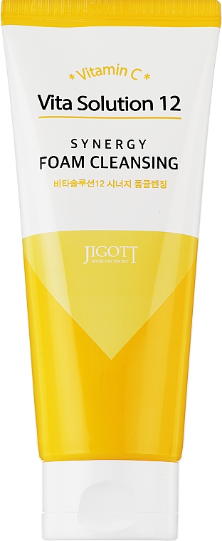 Пінка для вмивання з вітаміном С - Jigott Vita Solution 12 Synergy Foam Cleansing — фото N1
