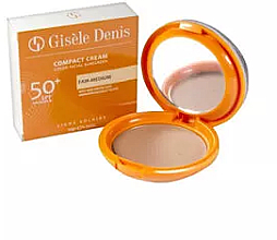 Рідкий крем для обличчя - Gisele Denis Compact Facial Sunscreen Cream Spf50 + Fair Medium Tone — фото N1
