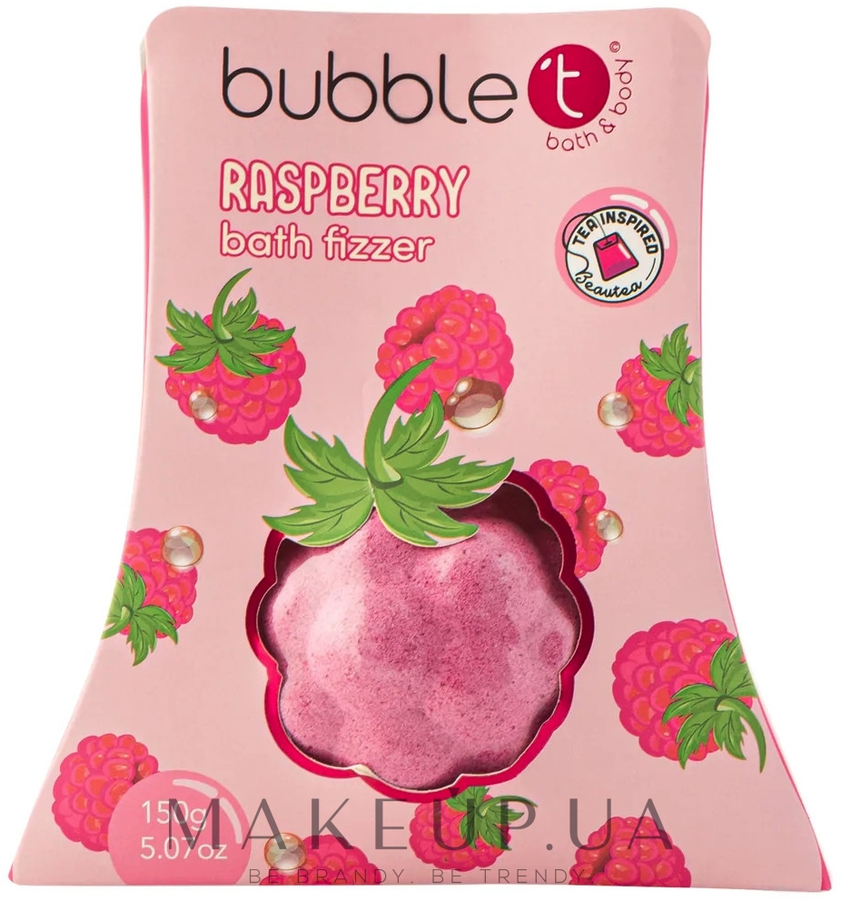 Bubble T Bath Fizzer Raspberry - Бомбочка для ванны 