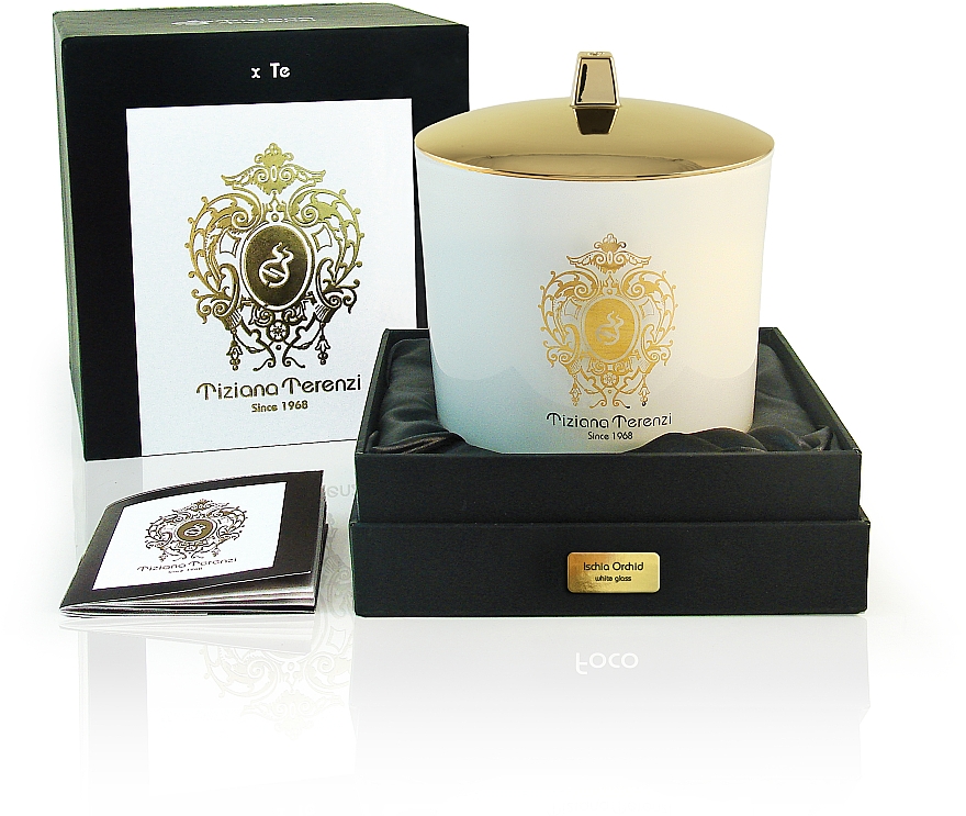 Tiziana Terenzi Ischia Orchid Scented Candle White Glass - Ароматическая свеча — фото N1