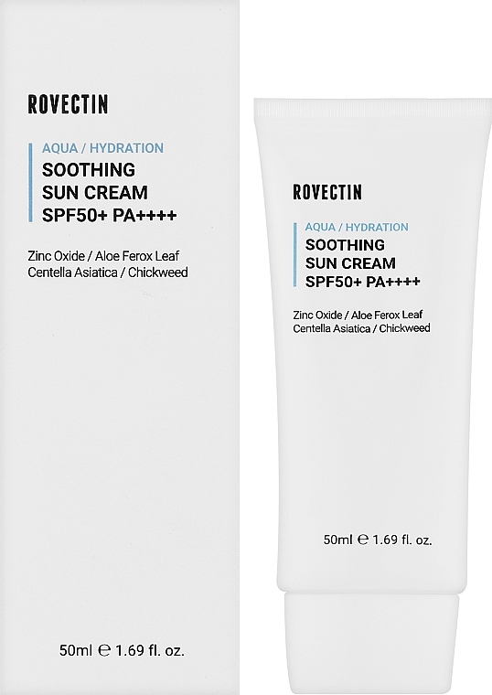 Увлажняющий солнцезащитный крем - Rovectin Aqua Soothing Sun Cream SPF50+ PA++++ — фото N2