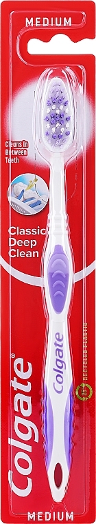 Зубна щітка "Класика здоров'я" середньої жорсткості, фіолетова 2 - Colgate — фото N1