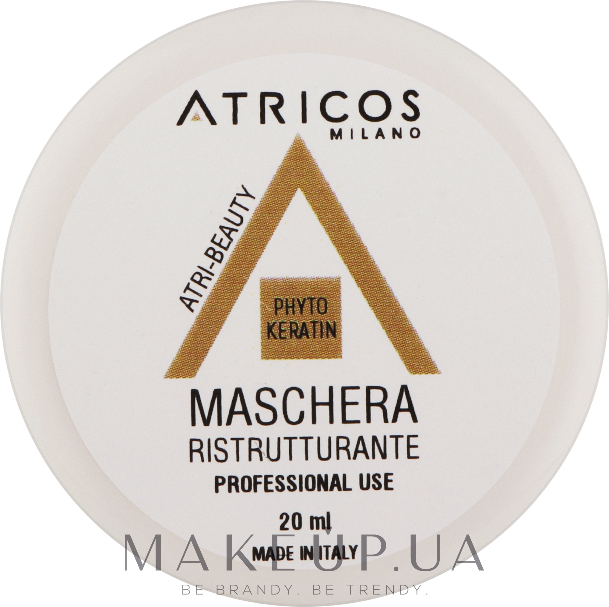 Восстанавливающая маска для волос с фитокератином - Atricos Phyto Keratin Restructuring Mask — фото 20ml