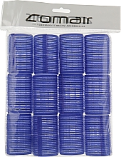 Комплект бигуди-липучки "Velcro plus", 12 штук, 40мм, синие - Comair — фото N1