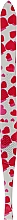 Пинцет косметический профессиональный прямой P-16, белый с сердцами - Beauty LUXURY — фото N1
