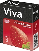 Презервативы латексные "Цветные ароматизированные", 3шт - Viva — фото N1