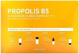Набор - Some By Mi Propolis B5 Glow Barrier Calming Starter Kit (oil/foam/30ml + ton/30ml + serum/10ml + cr/20g) — фото N1