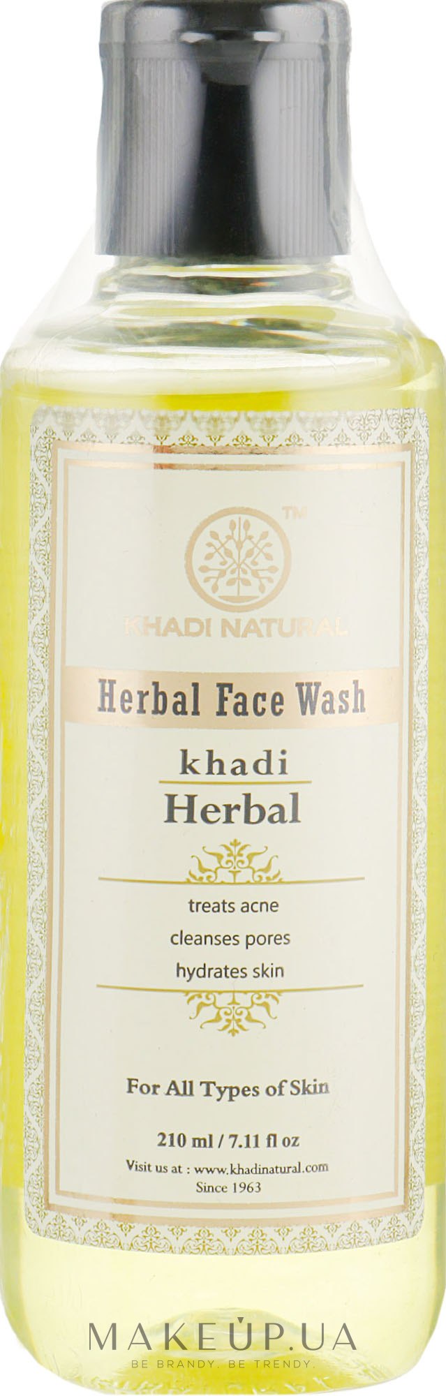 Травяной анти-акне гель для умывания лица - Khadi Natural Neem & Teatree Face Wash — фото 210ml