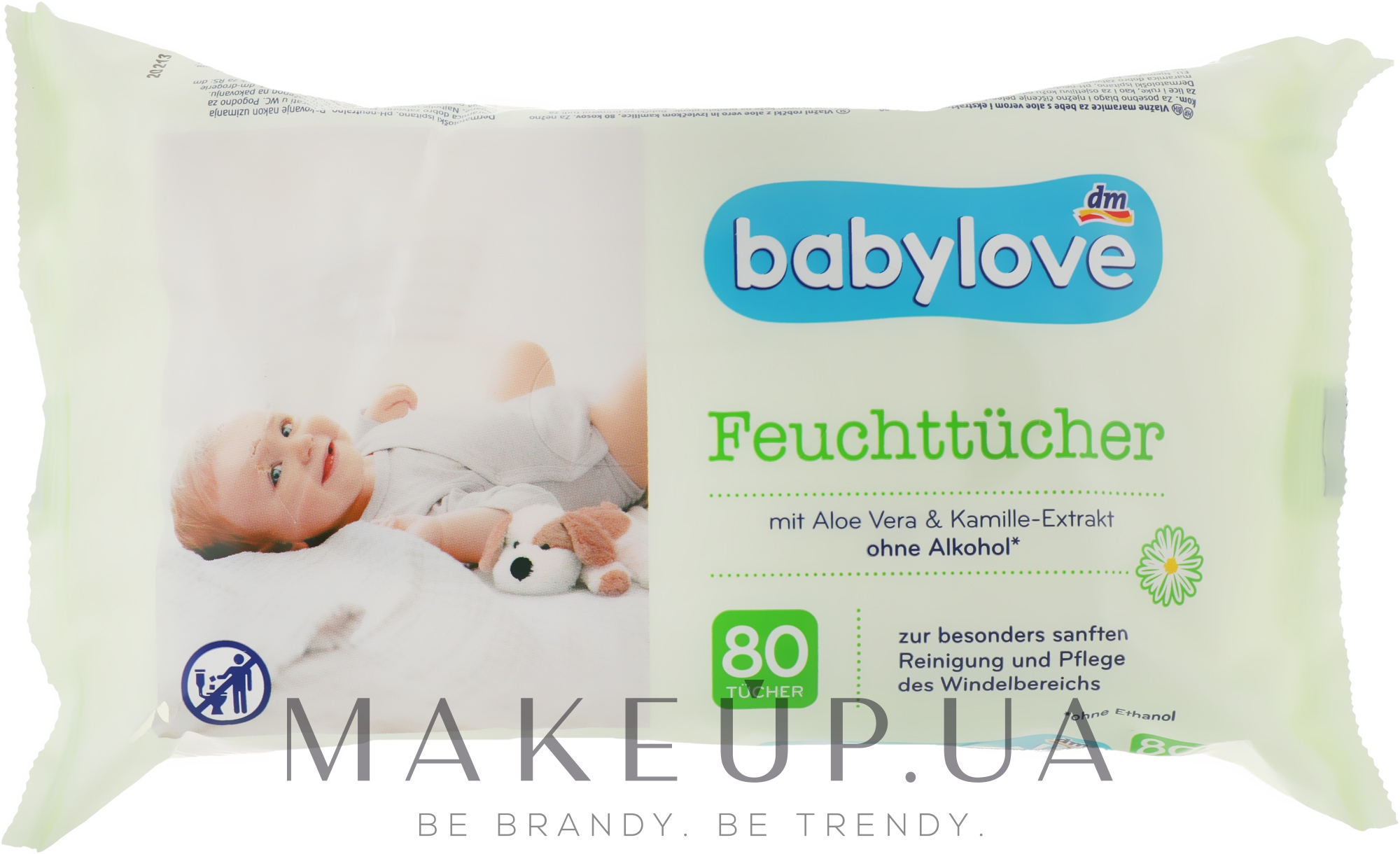 Вологі серветки для дітей - Babylove Feuchttucher — фото 80шт