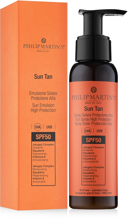Сонцезахисний спрей для тіла - Philip Martin's Sun Tan SPF 50 — фото N1