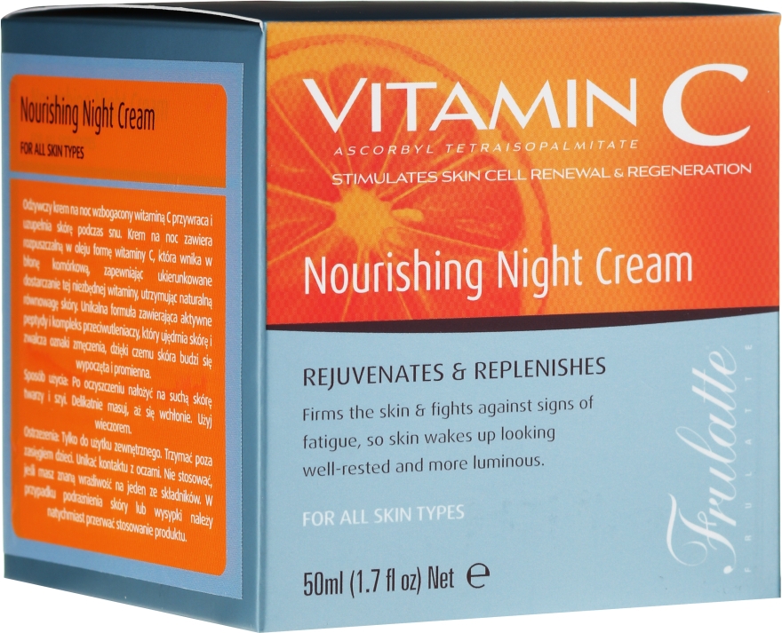 Крем для лица, ночной, питательный - Frulatte Vitamin C Nourishing Night Cream — фото N1