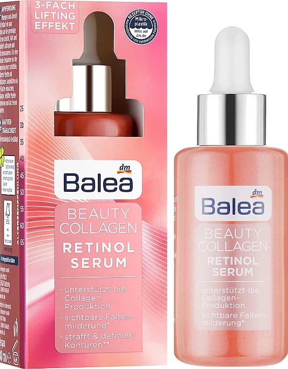 УЦЕНКА Сыворотка с тройным эффектом лифтинга для лица - Balea Collagen Retinol Serum * — фото N3