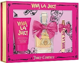 Духи, Парфюмерия, косметика Juicy Couture Viva La Juicy - Набор (edp/100ml + edp/10ml + b/souffle/125ml)