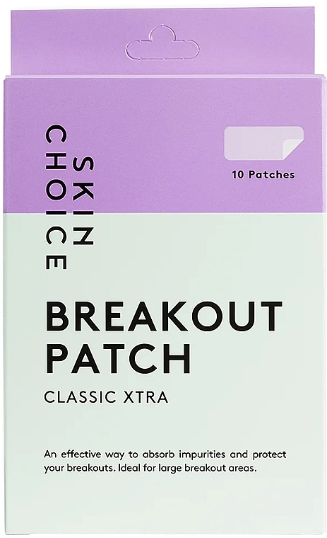 Гідроколоїдні патчі проти прищів, великі - SkinChoice Breakout Patch Classic Xtra — фото N1
