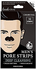 Чоловічі очищувальні смужки для носа "Деревне вугілля" - Look At Me Charcoal Men’s Pore Strips — фото N1