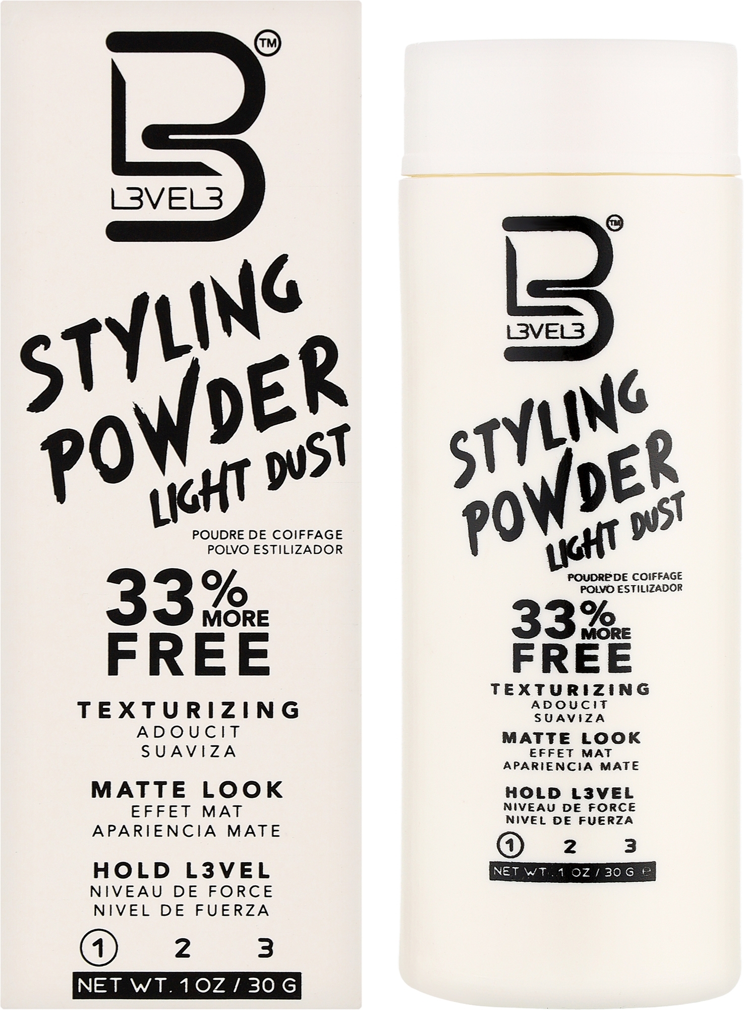 Пудра для укладки, біла, легкої фіксації - Level3 Styling Powder Light Dust — фото 30g