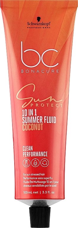 Мультифункціональний флюїд для волосся - Schwarzkopf Professional Bonacure Sun Protect 10-In-1 Summer Fluid Coconut — фото N1
