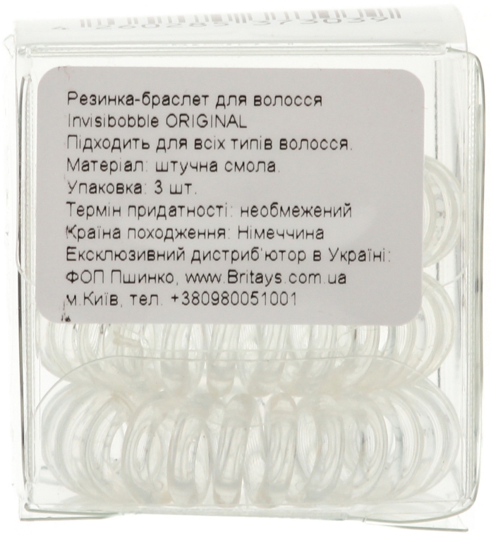 Резинка-браслет для волос - Invisibobble Original Crystal Clear — фото N5