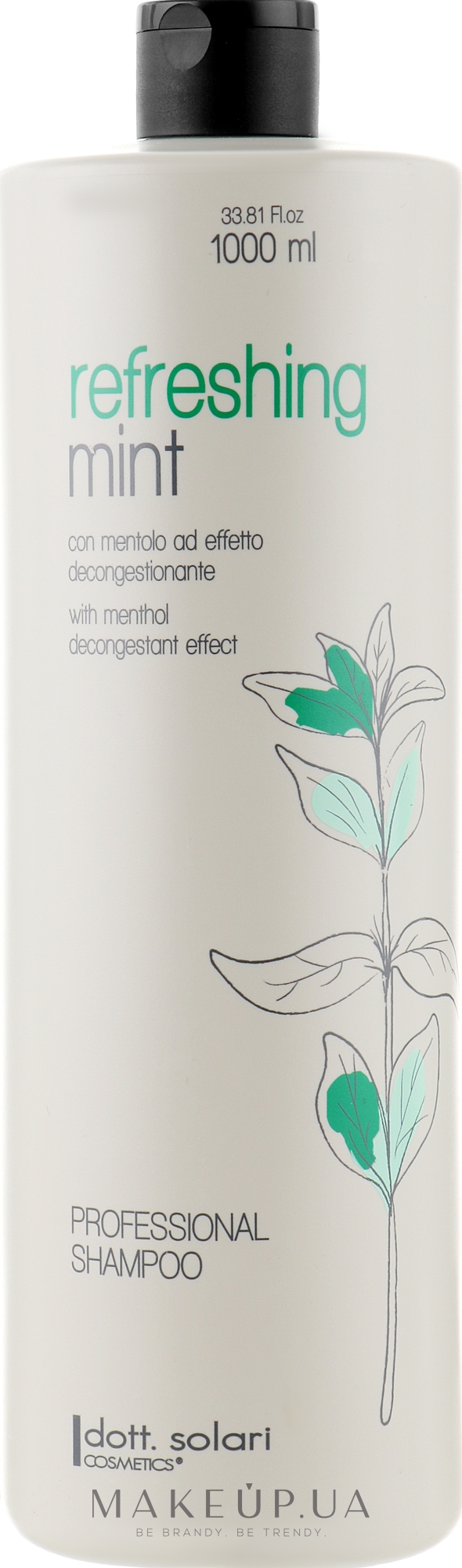 Професіональний шампунь зі свіжою м'ятою - Dott. Solari Refreshing Mint Shampoo — фото 1000ml