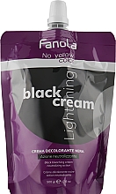 Чорний освітлювальний крем з ефектом срібла - Fanola No Yellow Black Cream Lightener — фото N1