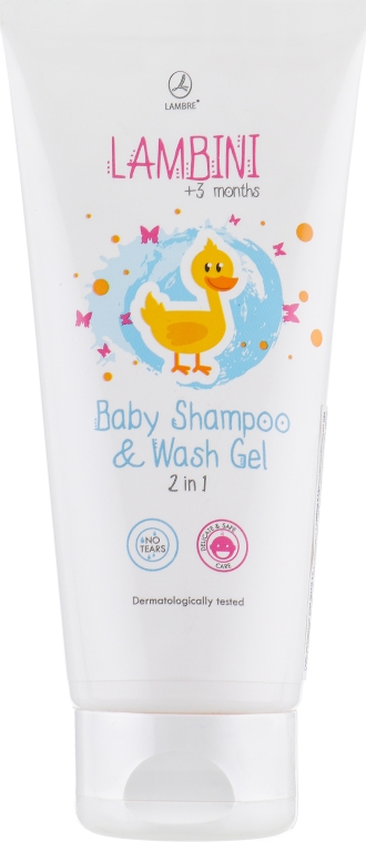 Гель-шампунь для дітей, 2 в 1 - Lambre Lambini Shampoo & Wash Gel