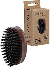 Щетка для бороды с веганскими щетинками - Lussoni Men Vegan Beard Brush Oval — фото N1