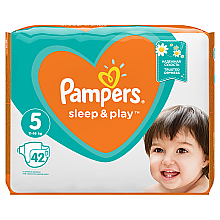 Підгузки Pampers Sleep & Play Розмір 5 (Junior) 11-16 кг, 42 шт - Pampers — фото N4