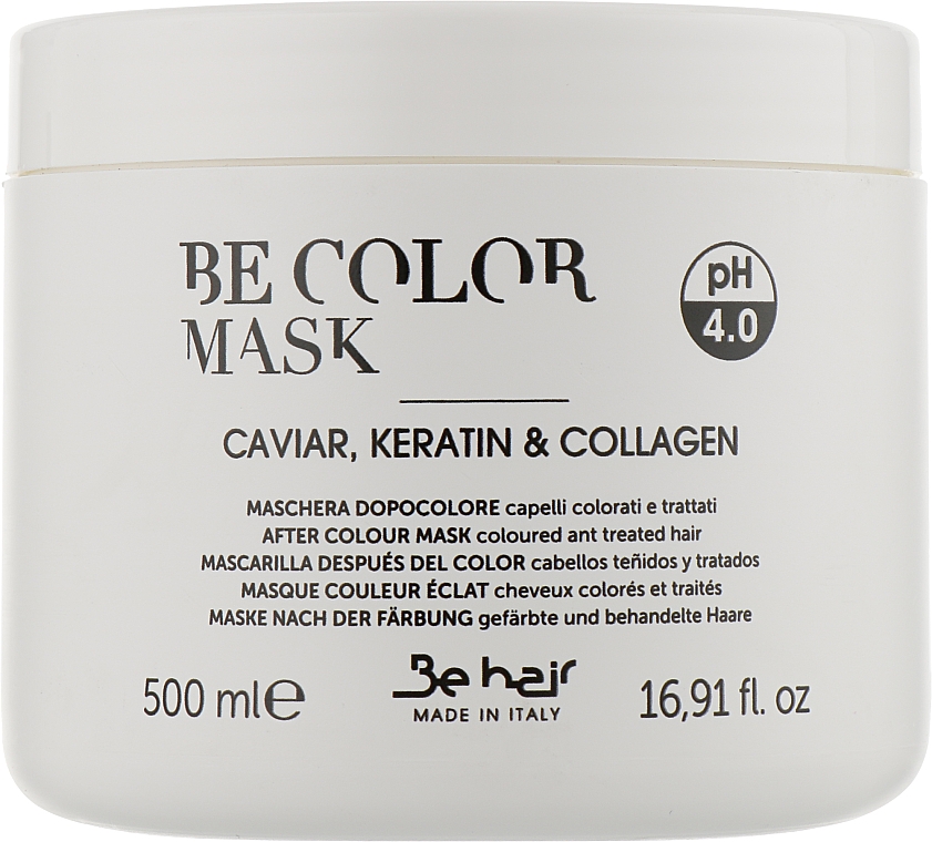 Маска для фарбованого волосся, з ікрою та кератином - Be Hair Be Color Caviar, Keratin And Collagen Mask