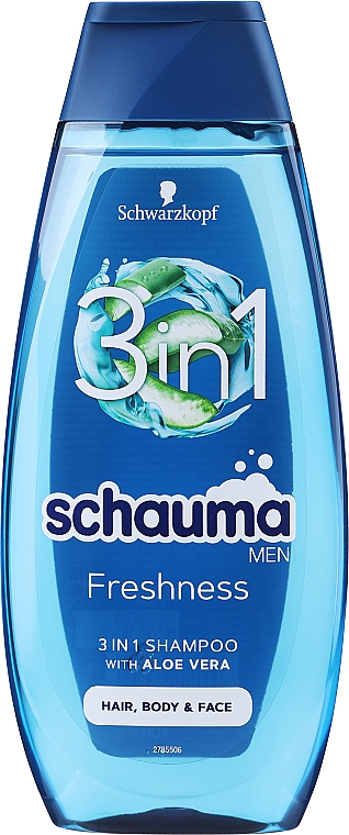 Шампунь для чоловіків 3в1 "Морські мінерали і алое вера" - Schauma Men Sea Minerals + Aloe Vera 3 in 1 Shampoo
