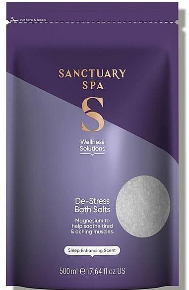 Соль для ванны - Sanctuary Spa Wellness Solution De-Stress Bath Salts — фото N1