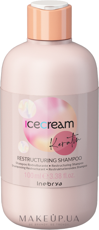 Восстанавливающий шампунь с кератином - Inebrya Ice Cream Keratin Restructuring Shampoo  — фото 300ml