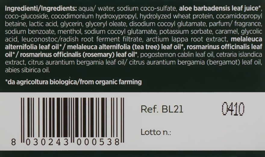 Шампунь для жирных волос - BiosLine BioKap Shampoo For Oily Hair With Silver Fir And Rosemary — фото N4