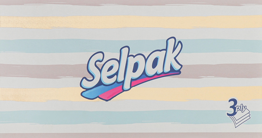 Гігієнічні серветки "Super Soft", тришарові, смугаста упаковка - Selpak — фото N1