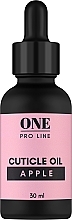 Парфумерія, косметика Олія для кутикули з піпеткою - One Pro Line Cuticle Oil Apple