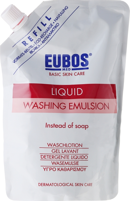 Емульсія для душу - Eubos Med Basic Skin Care Liquid Washing Emulsion Red (змінний блок) — фото N1