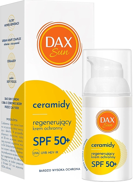 Регенерувальний захисний крем із керамідами - Dax Cosmetics Regenerating Protective Cream SPF 50+ — фото N1