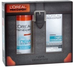 Духи, Парфюмерия, косметика Набор - L'Oreal Paris Men Expert Hydra Sensitive (foam/200ml + ash/cr/75ml)