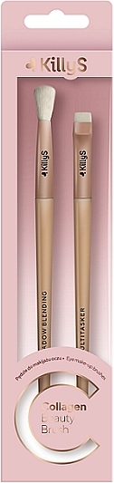 Набір пензликів для макіяжу очей, 2 шт. - Killys Collagen Beauty Brush — фото N1