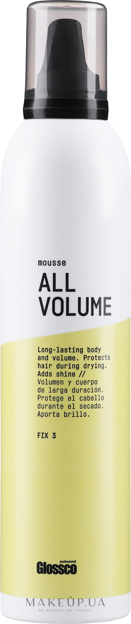 Мус для збільшення об'єму волосся - Glossco All Volume Mousse — фото 300ml