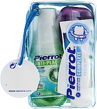 Духи, Парфюмерия, косметика Набор дорожный, голубой - Pierrot Compact Dental Kit (m/wash/60ml + tpst/25ml + floss/30м. + tbrsh/1шт.)