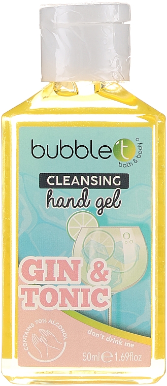 Антибактериальный очищающий гель для рук "Джин и Тоник" - Bubble T Cleansing Hand Gel Gin & Tonic — фото N1