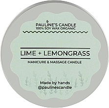 Масажна свічка "Лайм та лемонграс" - Pauline's Candle Lime & Lemongrass Manicure & Massage Candle — фото N1