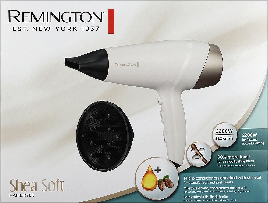 Фен для волос - Remington Shea Soft Hairdryer D4740 — фото N2