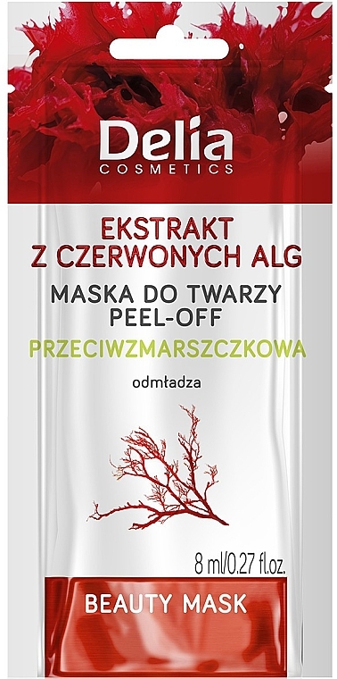 Відлущувальна маска-плівка для зрілої шкіри обличчя з екстрактом водоростей - Delia Beauty Mask — фото N1