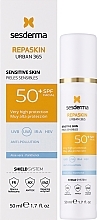 Сонцезахисний крем для чутливої шкіри - Sesderma Repaskin Urban 365 Sensitive Skin SPF50+ — фото N2