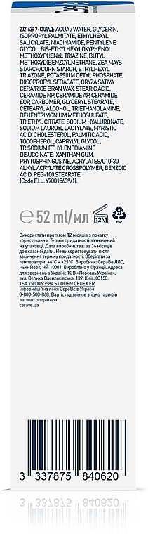 Денний зволожувальний крем для нормальної та сухої шкіри обличчя - CeraVe AM Facial Moisturising Lotion SPF30 * — фото N4
