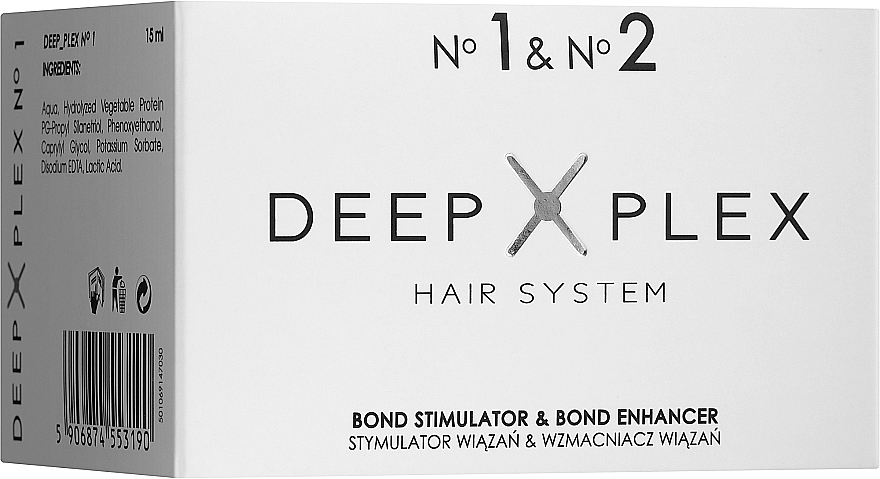 Система защиты и восстановления волос - Stapiz Deep Plex System (hair/emulsion/15ml + hair/emulsion/60ml) — фото N1
