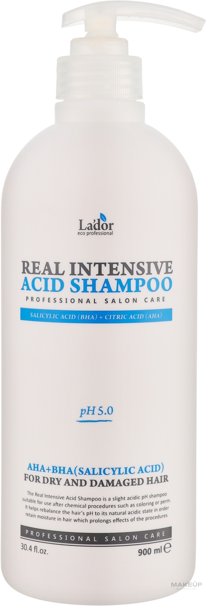 Шампунь для пошкодженого волосся - La'dor Real Intensive Acid Shampoo — фото 900ml