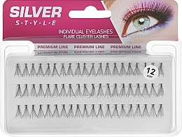 Парфумерія, косметика Вії пучкові, 12 мм, МН 243 - Silver Style Premium Line Individual Eyelashes
